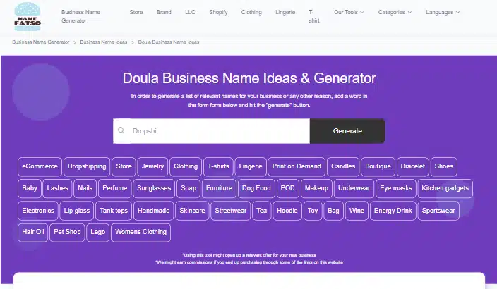 Doula Name Generator