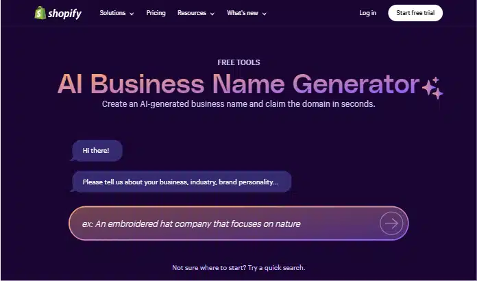 Shopify Business Name Generator