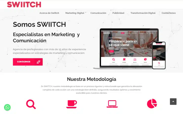 captura de la web de swiitch