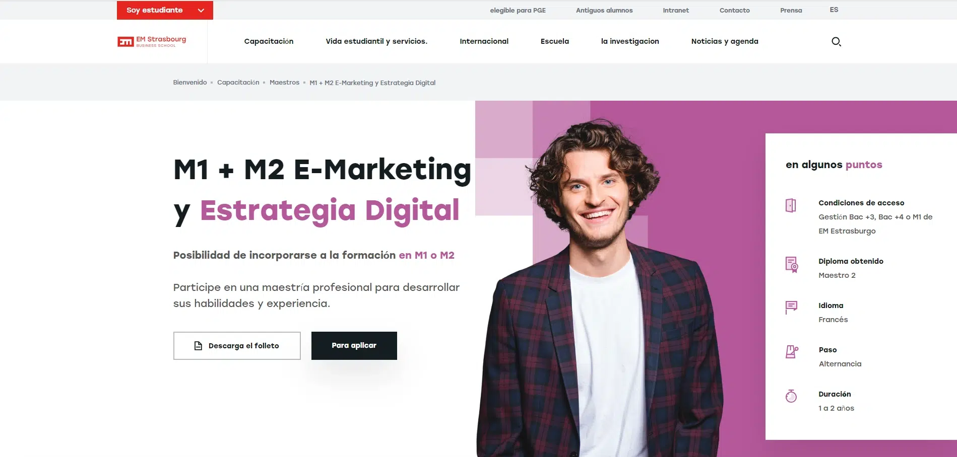 Master en marketing digital en Strasbourg